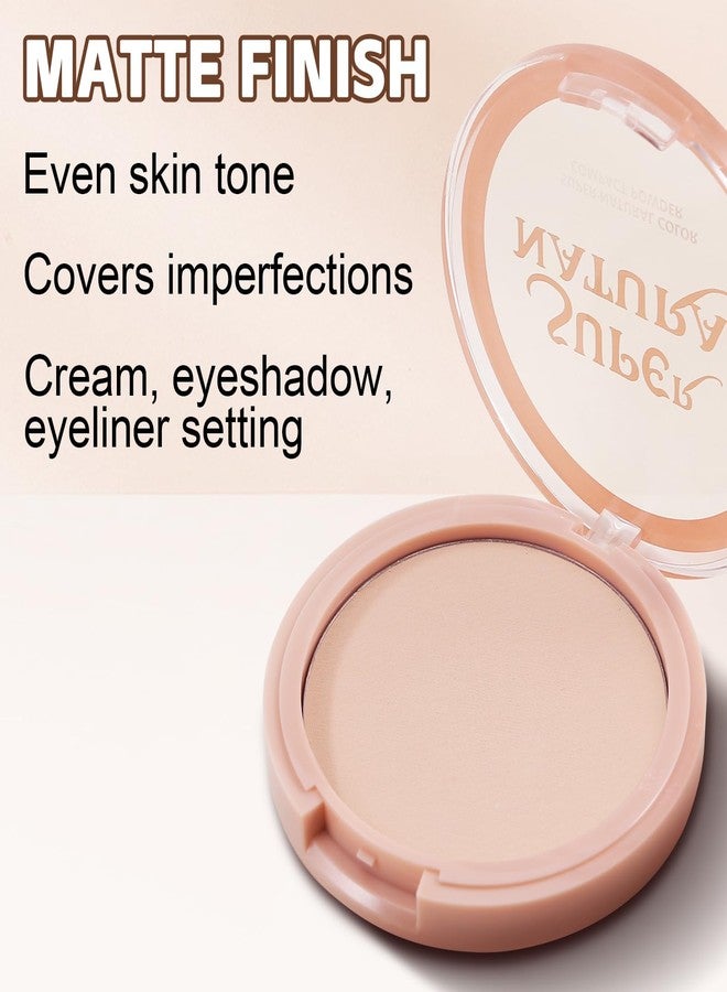 GEUUFEA Hydrating Face Powder, Oil Control Face Pressed Powder, Long-lasting Flawless Setting Powder, Matte Waterproof Makeup for Oily Combination and Mature Skin - Image 4